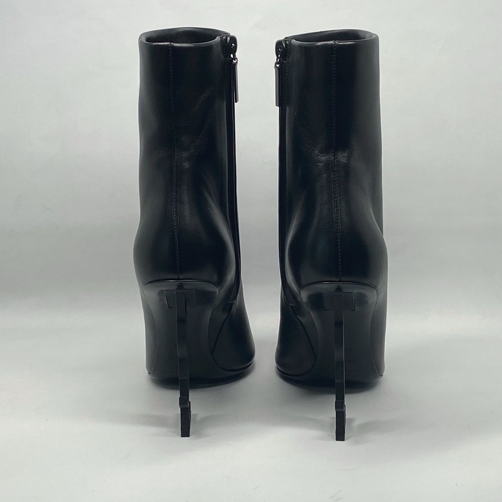 Saint Laurent Opyum Logo Leather Booties size 39.5 - Picture 9 of 16